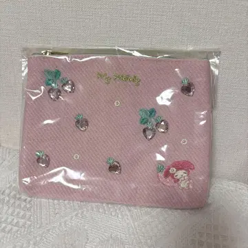 산리오 마이멜로디 플랫 파우치 비쥬