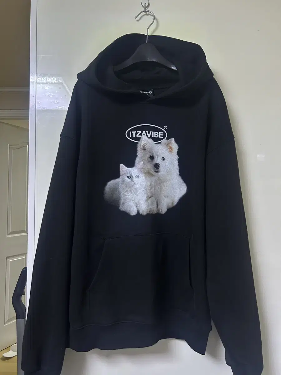 잇자바이브 강아지 고양이 후드티 M