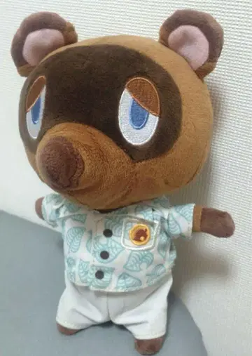 모여라 동물의 숲 너굴(다누키치) 봉제 인형 S 산에이 무역 알로하 셔츠