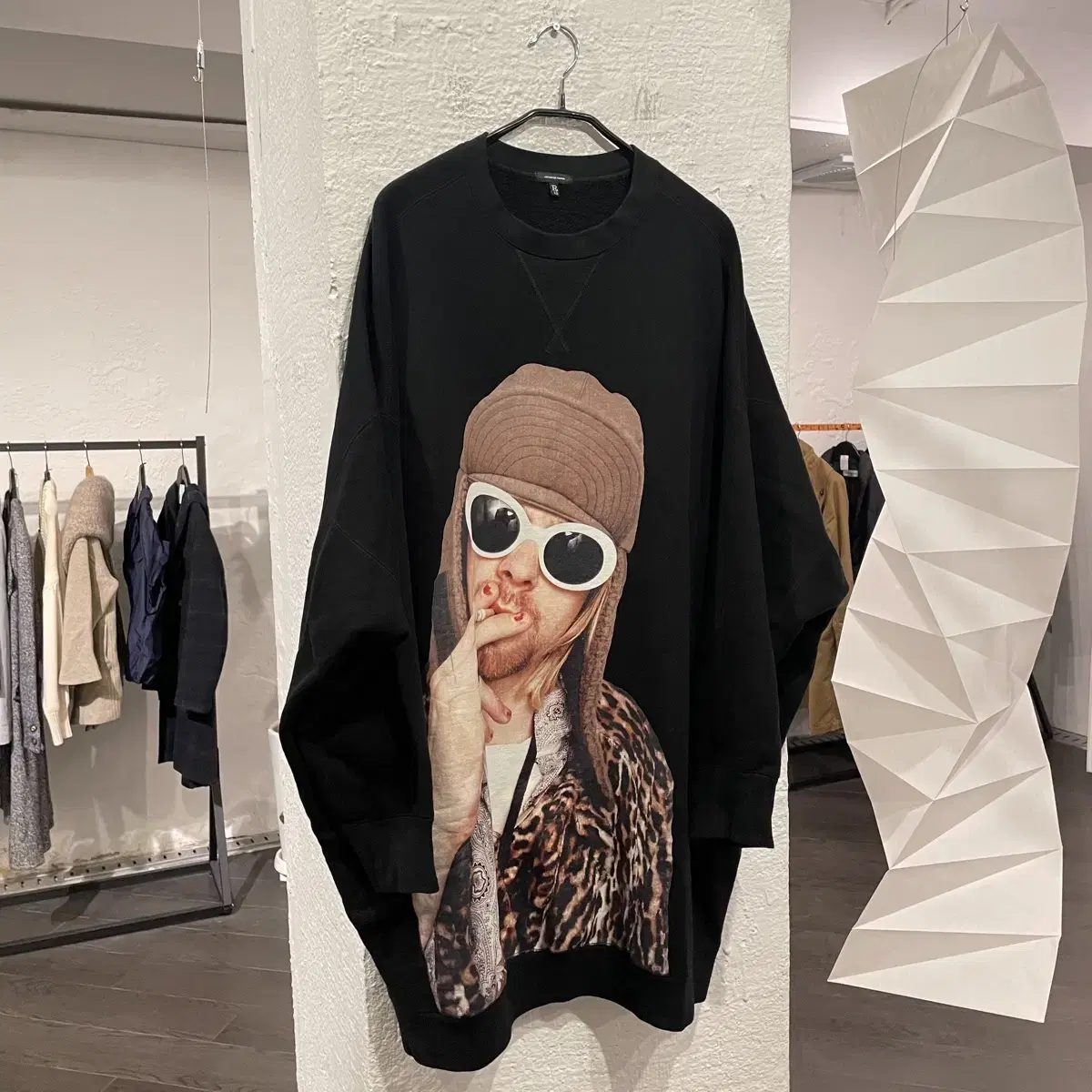 Altsaltin R13 Kurt Cobain Graphic Oversized Sweatshirt