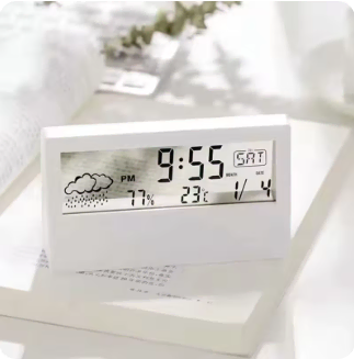 (Free shipping) Household clock LED thermometer