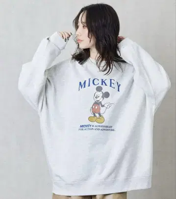 새상품급 FREAK'S STORE 미키 맨투맨 그레이