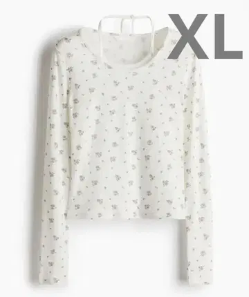 미사용 새상품 H&M 레이어드 룩 상의 작은 꽃무늬 XL