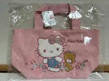 산리오 헬로키티 사가라 자수 토트백 핑크 런치백