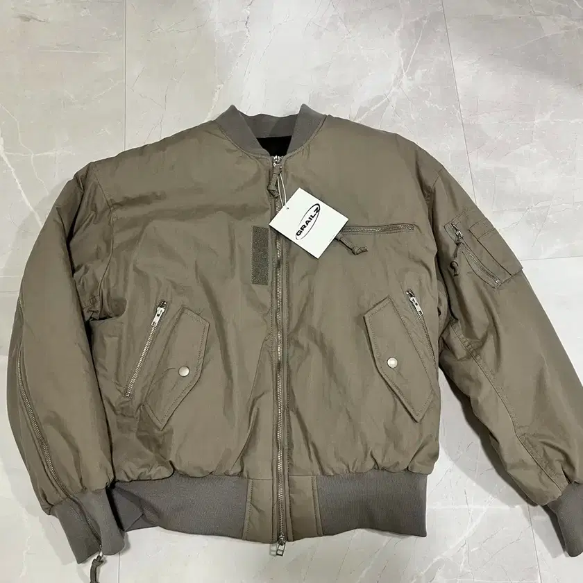 GRAILZ | 그레일즈 Grail's MULTI ZIPPER BOMBER JACKET [TAUPE] #그
