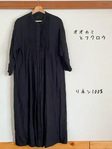 늑대와 올빼미 린넨 핀턱 원피스