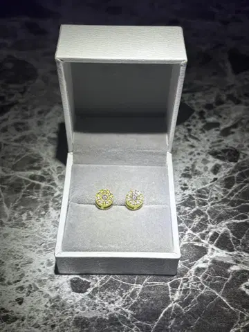 7mm 모이사나이트 양쪽 귀 스터드 귀걸이 6mm