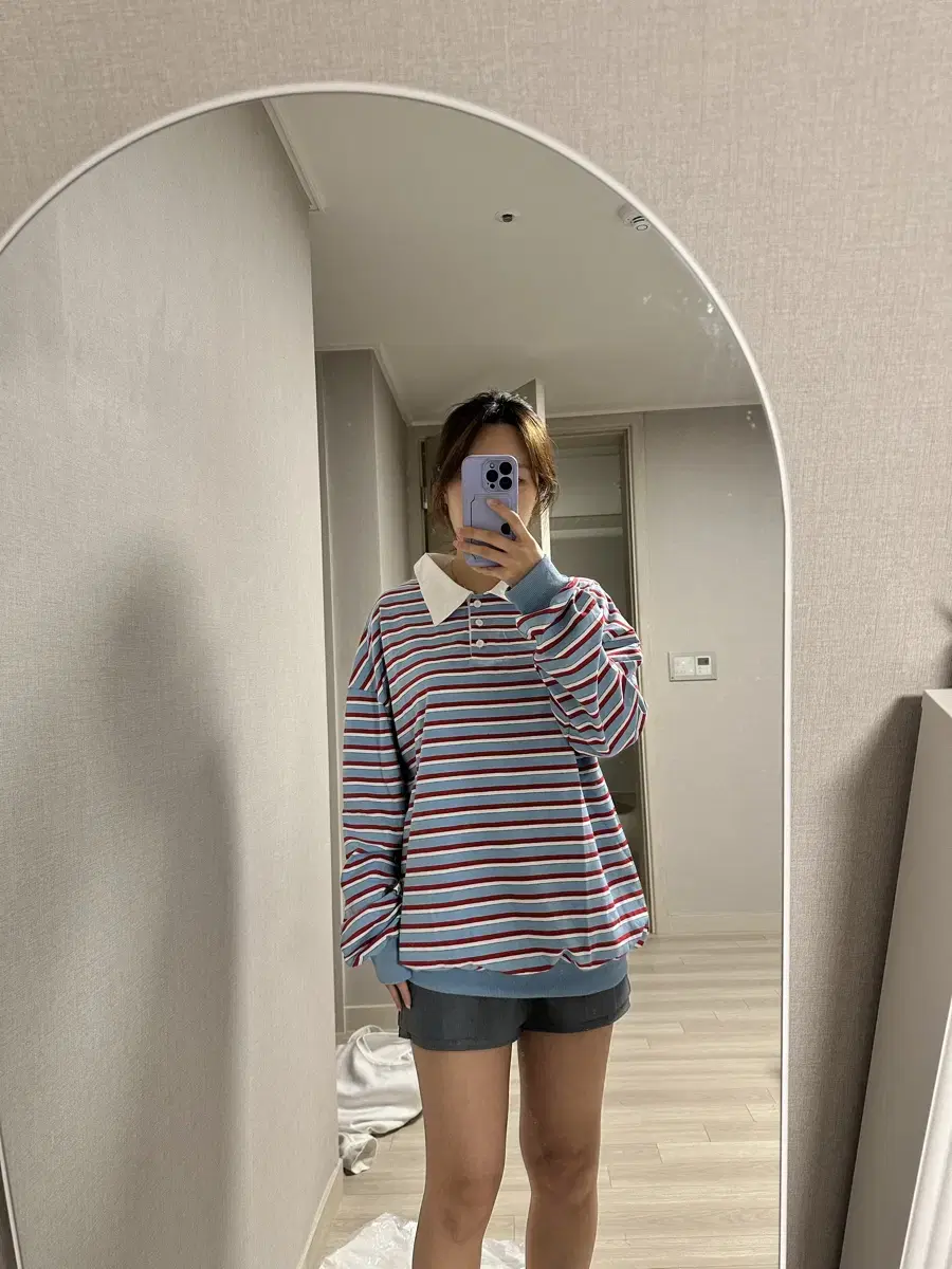 스트라이프 맨투맨 새상품