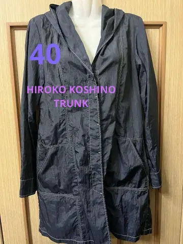 히로코코시노 트렁크 스프링 코트 40 네이비 L