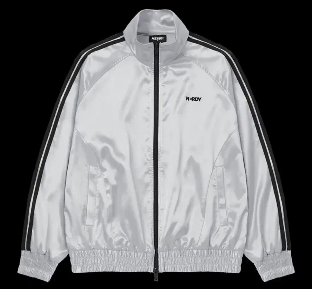 <택포>Nerdy Glossy Track Top Silver S