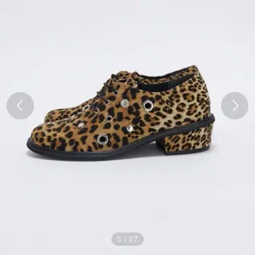 후즈후 갤러리 아이렛 신발 레오파드
