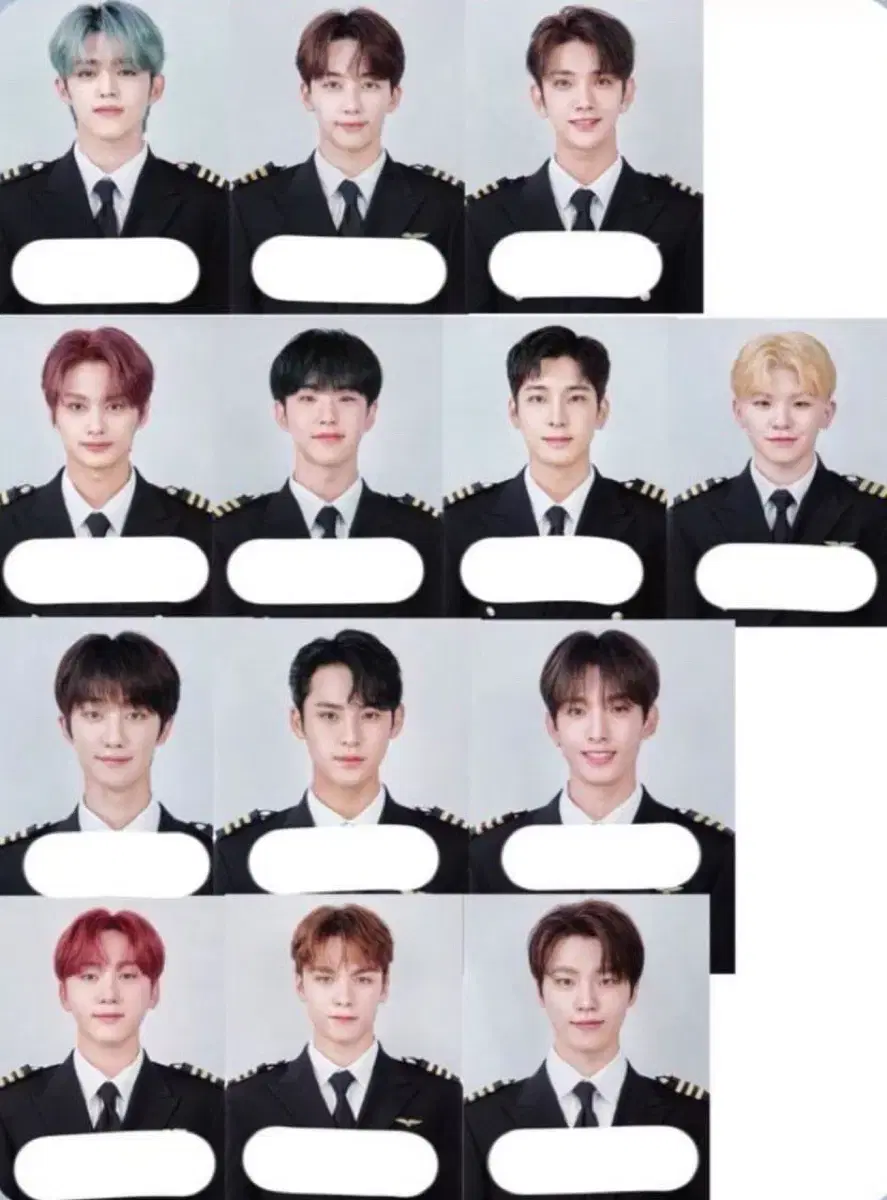 세븐틴항공틴증명사진 증사비공굿 승철정한지수준휘순영원우지훈명호민규석민승관찬