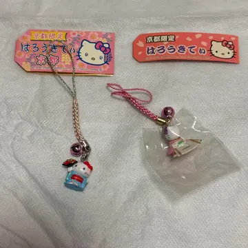 헬로키티 교토 한정판 지역 한정판 키티 장식물 2세트