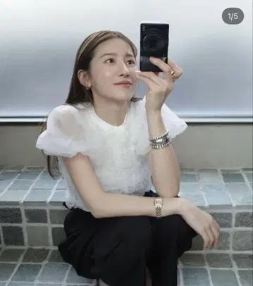 CLANE TULLE VEST 레이어드 탑
