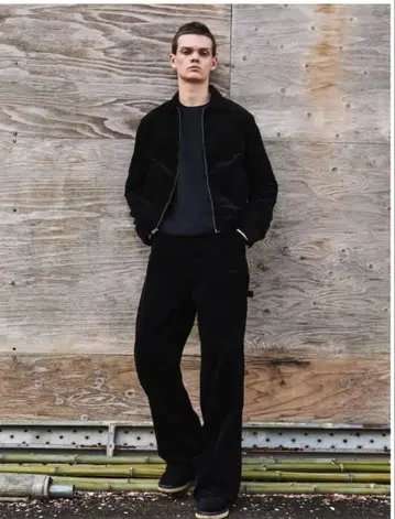 MINEDENIM 마인 데님 블랙 코듀로이 자켓 집업