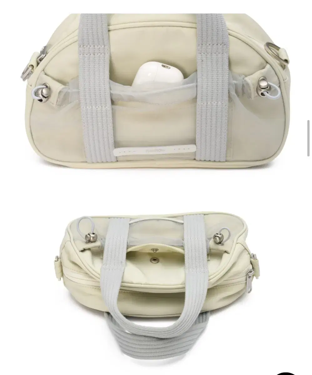 Rowooon Lay String Bowling Mini Tote Bag Cream