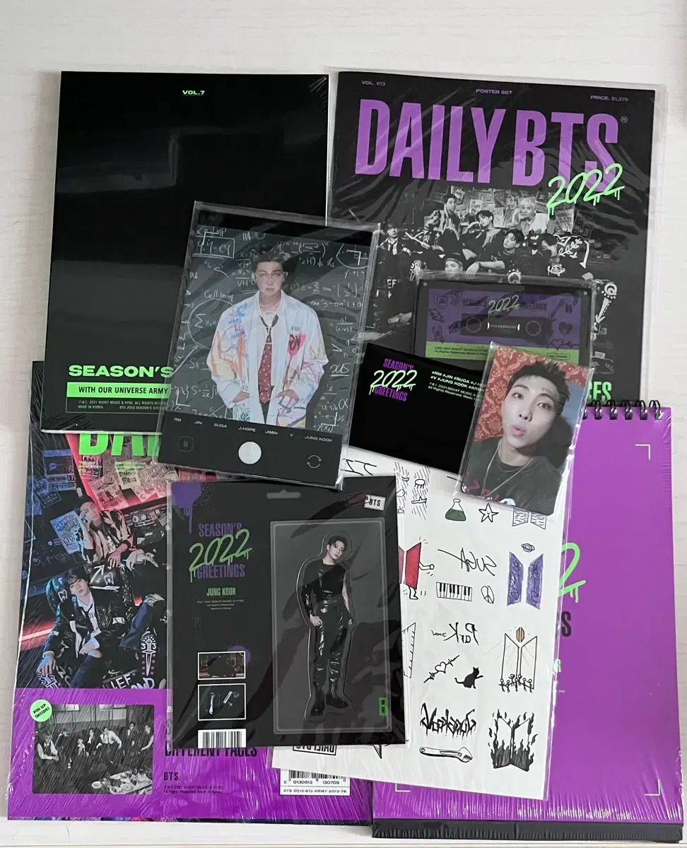 급처) 방탄소년단 2022시즌그리팅 방탄 시그 진 정국 뷔 태형