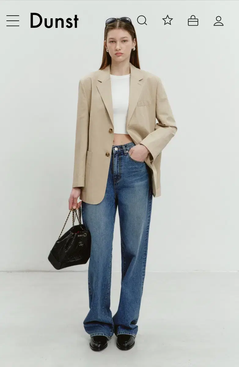 던스트 RELAXED WIDE JEANS CLASSIC BLUE