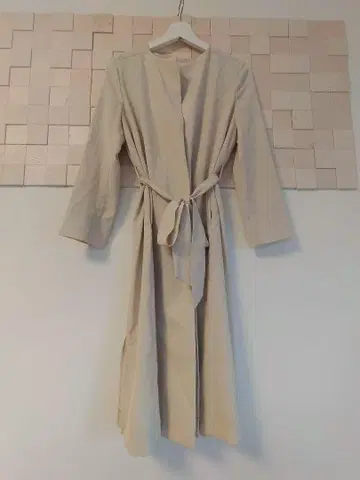 그린 라벨 노카라 스프링 코트 38