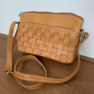 가죽 뜨개질 미니백 숄더백