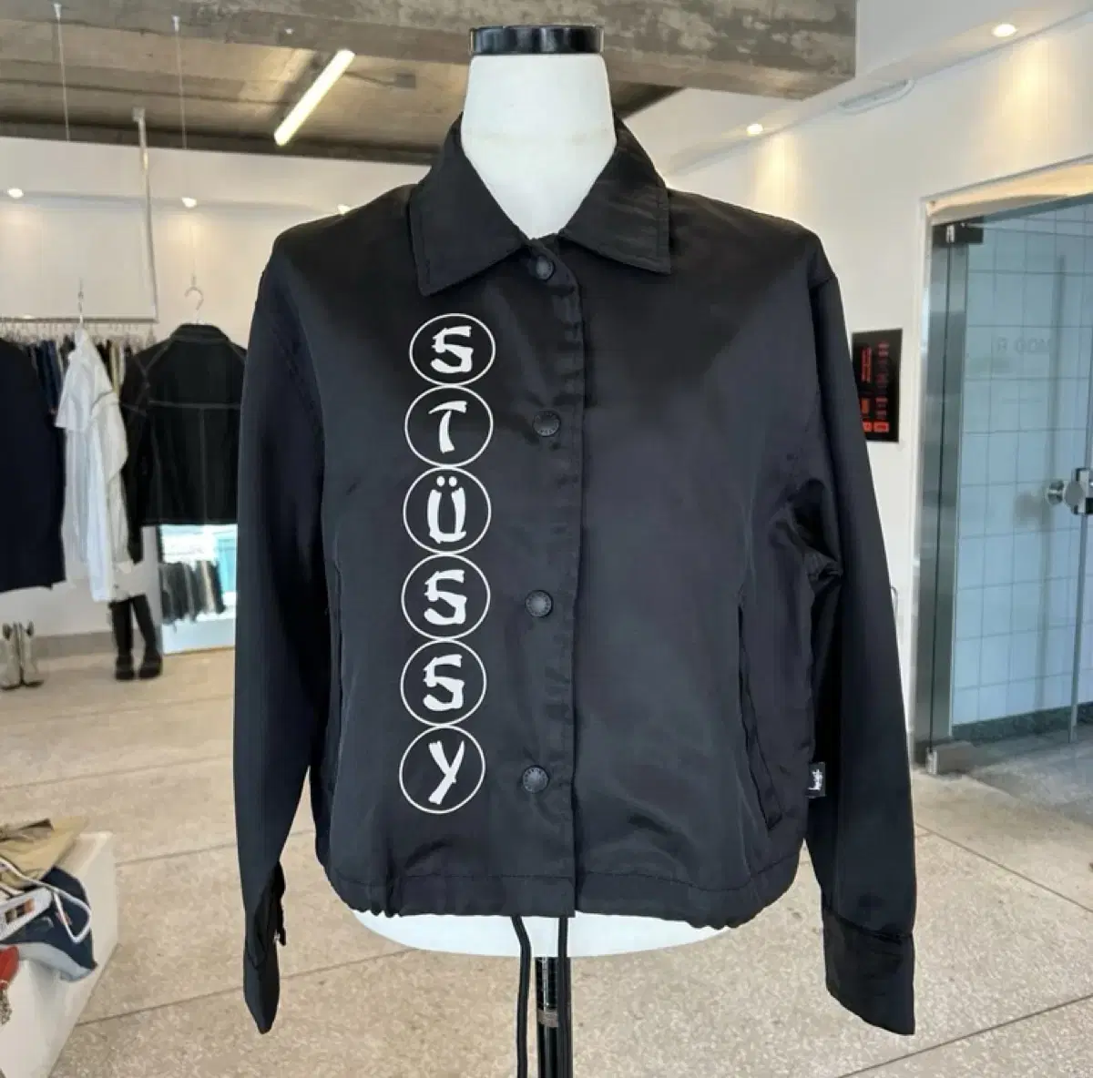 스투시 크롭 코치 자켓