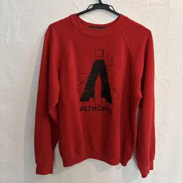 Hanes 90's L 빈티지 로고 맨투맨 레드