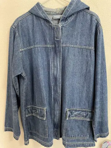 90's BLASSPORT PETITE 데님 블루종 후드 데님 아우터