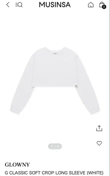 GLOWNY G CLASSIC SOFT CROP LONG SLEEVE