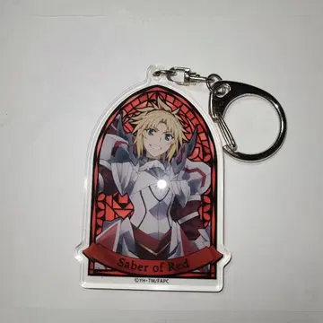 Fate Apocrypha 빨간색 세이버 아크릴 키링 모드 레드