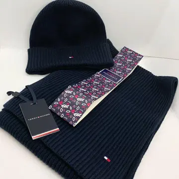 TOMMY HILFIGER 타미힐피거 머플러 니트 모자 기프트 세트