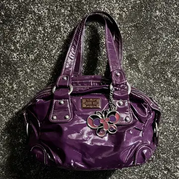 00년대 아카이브 "ANNA SUI" 광택 핸드백 Y2K 보라색