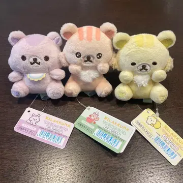 리락쿠마 손으로 잡는 봉제 인형 제비꽃 코리스 벚꽃 코리스 레몬 코리스