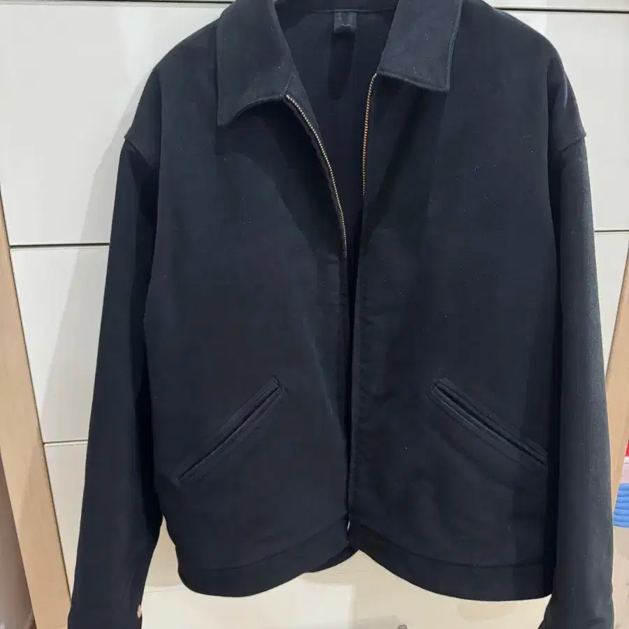 Comoli - MOLESKIN ZIP SHORT JACKET C03-01016 - BLACK Comoli 26ss