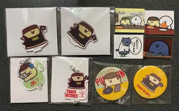 문구와 함께 타워 레코드 카페 푸딩 아크릴 스탠드 아크링 키링 캔뱃지