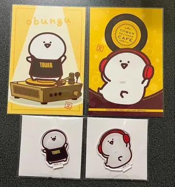 문구와 함께 타워 레코드 카페 문구 아저씨 아크릴 스탠드 엽서