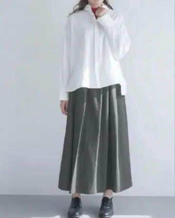 팔라스 팰리스 인디고 히코리 턱 롱 스커트