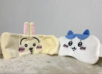 치이카와(먼작귀) 토끼 헤어밴드 하치와레(검은색) 안대