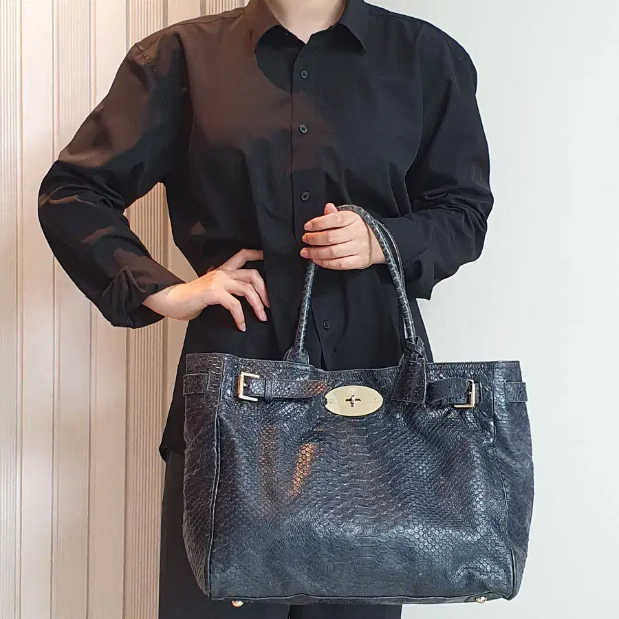 Mulberry Shopper Bag Shoulder Bag Briefcase Backpack Secondhand Luxury Bag Silver Piano