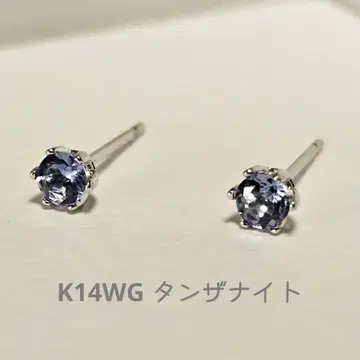 K14WG 탄자나이트 귀걸이