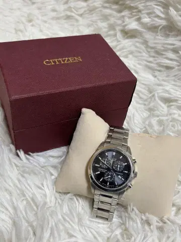 CITIZEN 에코 드라이브 티타늄 남성용 손목시계 상자 보증서 포함