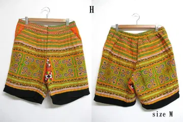 태국 몽족 민족 의상 숏팬츠 패치워크 자수