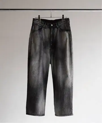ancellm MIX COLOR WIDE DENIM PANTS
