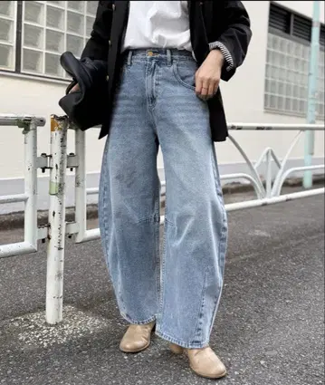 퓨어세신 pual ce cin 데님 커브드 레깅스 팬츠