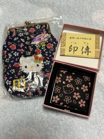 미사용 산리오 키티 일본풍 패턴 잡화 세트