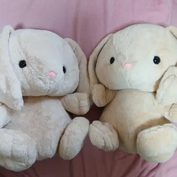토끼 큰 봉제 인형 2개 세트