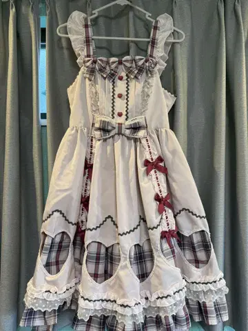 최종 가격) Angelic Pretty Heartful 체크 JSK 핑크