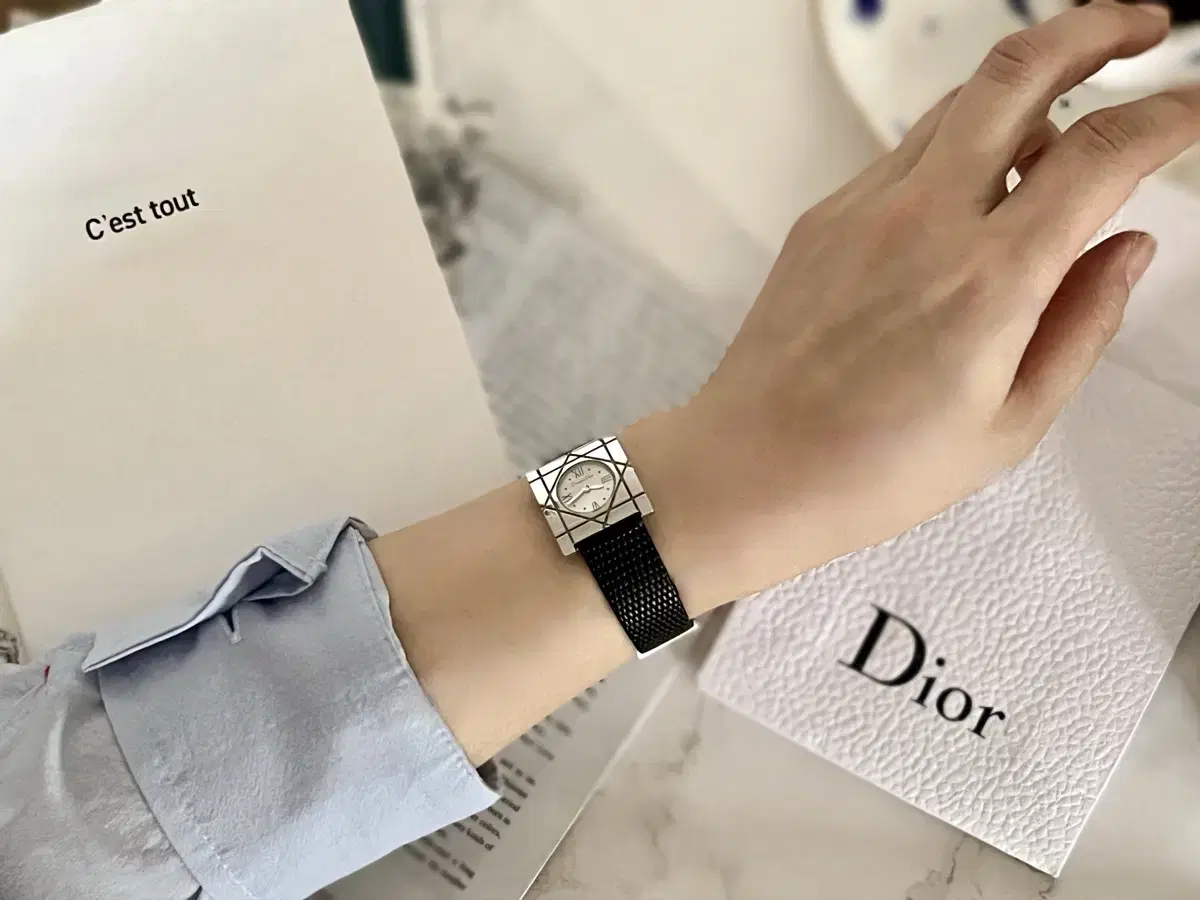 Dior 레이디 디올 까나쥬 패턴 디올 시계