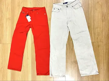 POLO 랄프 로렌 레드. 베이지. 데님 팬츠 150cm 2개 세트