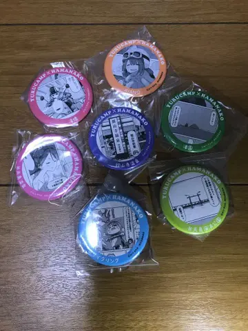 유루캠 캔뱃지 나기사엔 한정판 가챠 7개 세트 하마나호