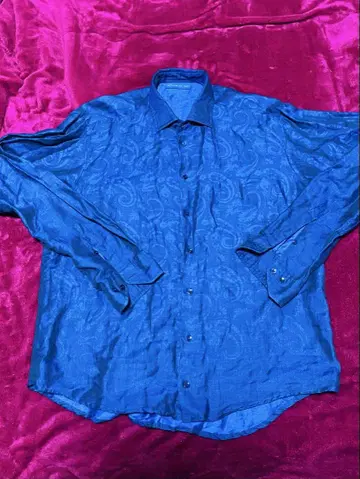 ETRO 에트로 페이즐리 딥 블루 셔츠 M